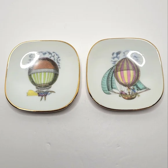 Alitalia Airlines Italy Richard Ginori Porcelain Hot Air Balloon Butter …